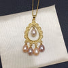 Wholesale Natural Freshwater Pearl Necklace With Copper Pendant And Drop Shaped Pearls Retro And Minimalist Style