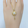 Wholesale Natural Freshwater Pearl Necklace With Four Leaf Clover Key Pendant And Copper Accessories