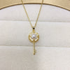 Wholesale Natural Freshwater Pearl Necklace With Four Leaf Clover Key Pendant And Copper Accessories