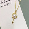 Wholesale Natural Freshwater Pearl Necklace With Four Leaf Clover Key Pendant And Copper Accessories