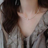 Wholesale Natural Freshwater Pearl Necklace With Geometric Style And Electroplating Treatment For Women
