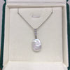 Wholesale Natural Freshwater Pearl Necklace With Square Baroque Pearl Pendant And Copper Accessories In Minimalist Style
