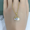 Wholesale Natural Freshwater Pearl Pendant Jewelry With Copper Accessories Flat Round And Rose Buns Round Shape