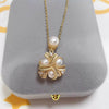 Wholesale Natural Freshwater Pearl Pendant Necklace Palace Retro Style Copper Chain Flat Round And Bun Round Pearls 18K Goldfilled