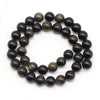Wholesale Natural Gold Obsidian Beads Polished Jewelry Accessories For Diy Bracelets