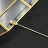 Wholesale Natural Pearl And Ebony Solid Wood Hairpin With Flower Pattern In Antique Style