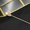 Wholesale Natural Pearl And Ebony Solid Wood Hairpin With Flower Pattern In Antique Style