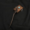 Wholesale Natural Pearl And Ebony Solid Wood Hairpin With Flower Pattern In Antique Style