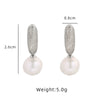 Wholesale Natural Pearl Drop Shape Handmade Women's Earrings S925