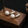 Wholesale Natural Pearl Drop Shape Handmade Women's Earrings S925