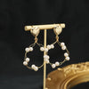 Wholesale Natural Pearl Earrings Handmade Real Gold Electroplated Geometric Style