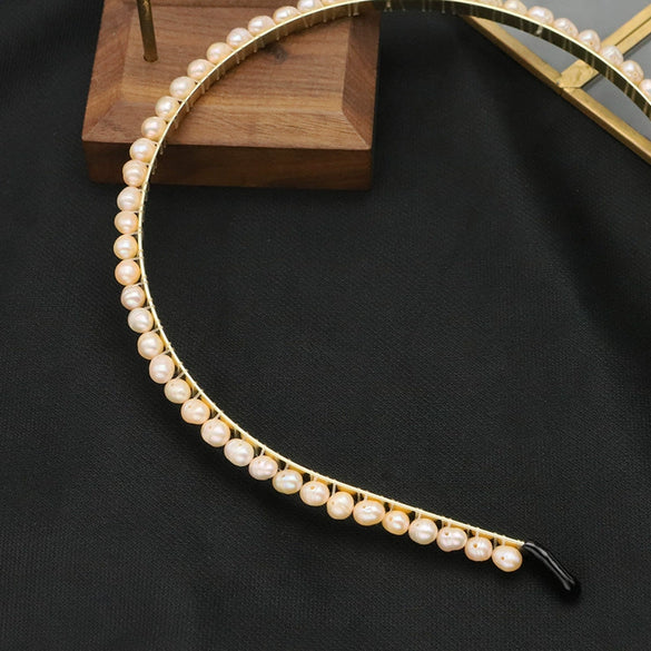 Wholesale Natural Pearl Headband Handmade Retro Geometric Light Luxury Summer Women's Hair Accessories