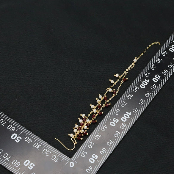 Wholesale Natural Pearl Tassel Long Earrings For Women With Geometric Design And 18K Gold Color Electroplating