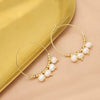 Wholesale Natural Pearl Women's Retro Geometric Pure Handmade Earrings