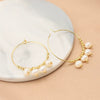 Wholesale Natural Pearl Women's Retro Geometric Pure Handmade Earrings