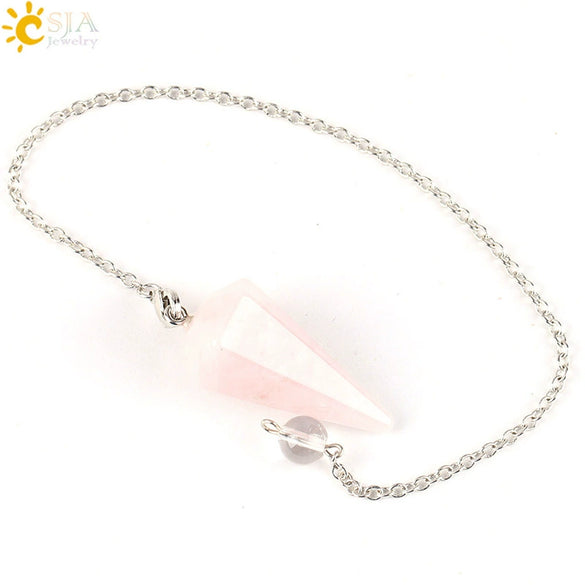 Wholesale Natural Semiprecious Stone And Copper Accessories Spirit Pendulum Polished Unisex Personality Style