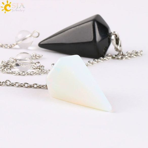 Wholesale Natural Semiprecious Stone And Copper Accessories Spirit Pendulum Polished Unisex Personality Style
