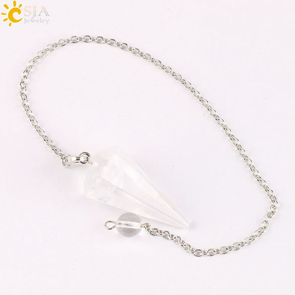 Wholesale Natural Semiprecious Stone And Copper Accessories Spirit Pendulum Polished Unisex Personality Style