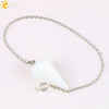 Wholesale Natural Semiprecious Stone And Copper Accessories Spirit Pendulum Polished Unisex Personality Style