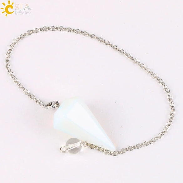 Wholesale Natural Semiprecious Stone And Copper Accessories Spirit Pendulum Polished Unisex Personality Style