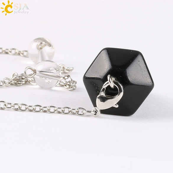 Wholesale Natural Semiprecious Stone And Copper Accessories Spirit Pendulum Polished Unisex Personality Style