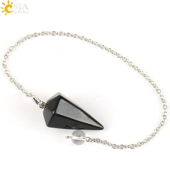 Wholesale Natural Semiprecious Stone And Copper Accessories Spirit Pendulum Polished Unisex Personality Style