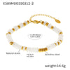 Wholesale Natural Stone Abacus Beads Bracelet Light Luxury Titanium Steel 18K Gold Plated Geometric Chain Decoration