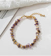 Wholesale Natural Stone And Copper Beaded Necklace And Bracelet With Geometric Style And Electroplating Treatment For Women