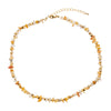 Wholesale Natural Stone And Copper Beaded Necklace And Bracelet With Geometric Style And Electroplating Treatment For Women