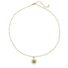 Wholesale Natural Stone And Copper Handmade Beaded Necklace With Geometric Pendant And Electroplated Design For Women