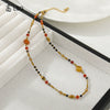 Wholesale Natural Stone And Czech Bead Necklace Handmade Geometric Style For Women