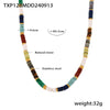 Wholesale Natural Stone And 316L Stainless Steel Abacus Bead Necklace And Bracelet Retro Handmade Electroplated For Women