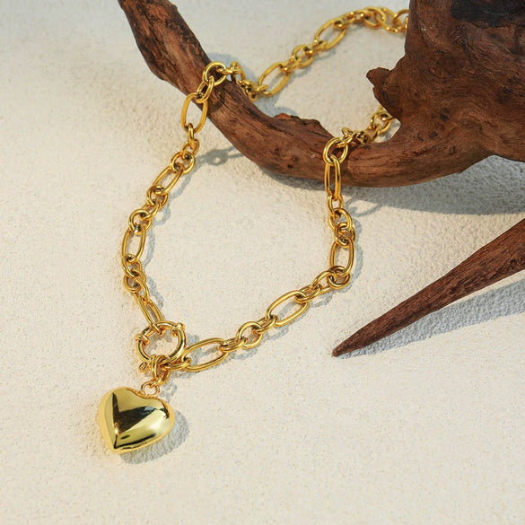 Wholesale Natural Stone And Stainless Steel Beaded Necklace With Geometric Pendant Handmade For Women