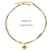 Wholesale Natural Stone And Titanium Steel Geometric Handmade Necklace With Original Design