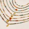 Wholesale Natural Stone And Titanium Steel Geometric Handmade Necklace With Original Design