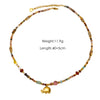 Wholesale Natural Stone And Titanium Steel Geometric Handmade Necklace With Original Design