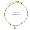 Wholesale Natural Stone And Titanium Steel Geometric Handmade Necklace With Original Design
