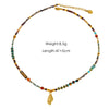 Wholesale Natural Stone And Titanium Steel Geometric Handmade Necklace With Original Design