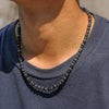Wholesale Natural Stone Beaded Necklace Handmade With Alloy Pendant Geometric Style Round Shape Unisex