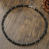 Wholesale Natural Stone Beaded Necklace Handmade With Alloy Pendant Geometric Style Round Shape Unisex