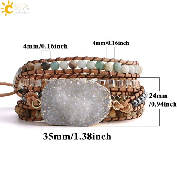 Wholesale Natural Stone Bohemian Handwoven Tree Of Life Minimalist Women's Bracelet