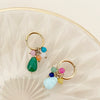 Wholesale Natural Stone Drop Earrings Stainless Steel Handmade Electroplated Small Fresh Design