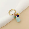 Wholesale Natural Stone Drop Earrings Stainless Steel Handmade Electroplated Small Fresh Design