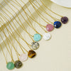 Wholesale Natural Stone Dropshaped Pendant Clavicle Ochain Handmade Women's Fashion Accessories