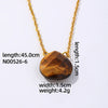 Wholesale Natural Stone Dropshaped Pendant Clavicle Ochain Handmade Women's Fashion Accessories