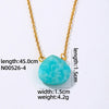 Wholesale Natural Stone Dropshaped Pendant Clavicle Ochain Handmade Women's Fashion Accessories