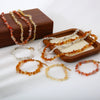 Wholesale Natural Stone Geometric Goldplated Stainless Steel Necklace And Bracelet Jewelry For Women