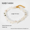 Wholesale Natural Stone Geometric Goldplated Stainless Steel Necklace And Bracelet Jewelry For Women