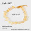 Wholesale Natural Stone Geometric Goldplated Stainless Steel Necklace And Bracelet Jewelry For Women