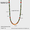 Wholesale Natural Stone Goldplated Geometric Stainless Steel Ball Chain Necklace For Women